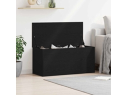 Vidaxl Caixa De Armazenamento Carvalho Preto 100 X 42 X 46 Cm
