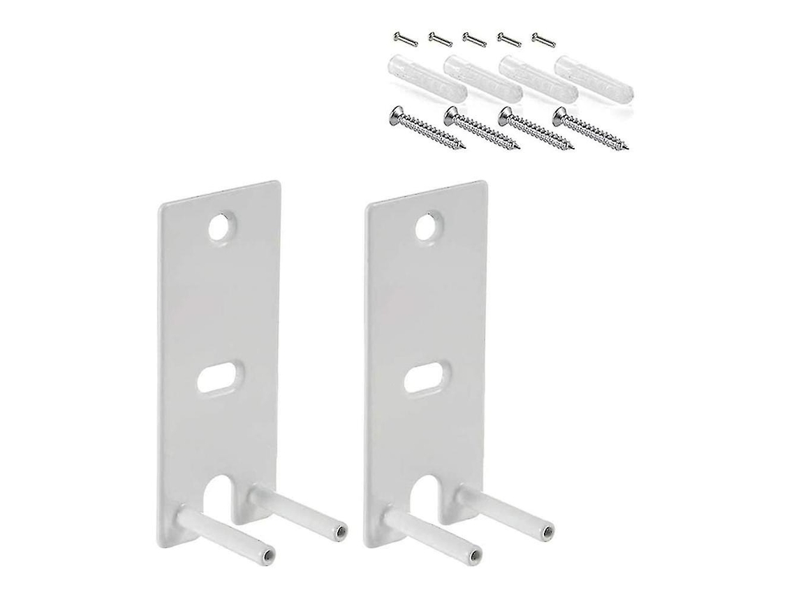 Suportes de Aço para Caixas de Som, para Montagem na Parede, 1 Par, Brancos, Duráveis, Fáceis de Instalar AQUAFORGE