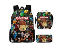 Conjunto Mochila Escolar 3 Peças, Estilo Gamer, Aulas