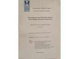 Livro Experimental And Numerical Study Of Laser-Plasma Electrom Accelerators. de Ricardo Parreira Azambuja Fonseca (REF!)