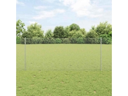 Vidaxl Cerca Hexagonal Com Poste 50 X 1 M Aço Galvanizado Prateado