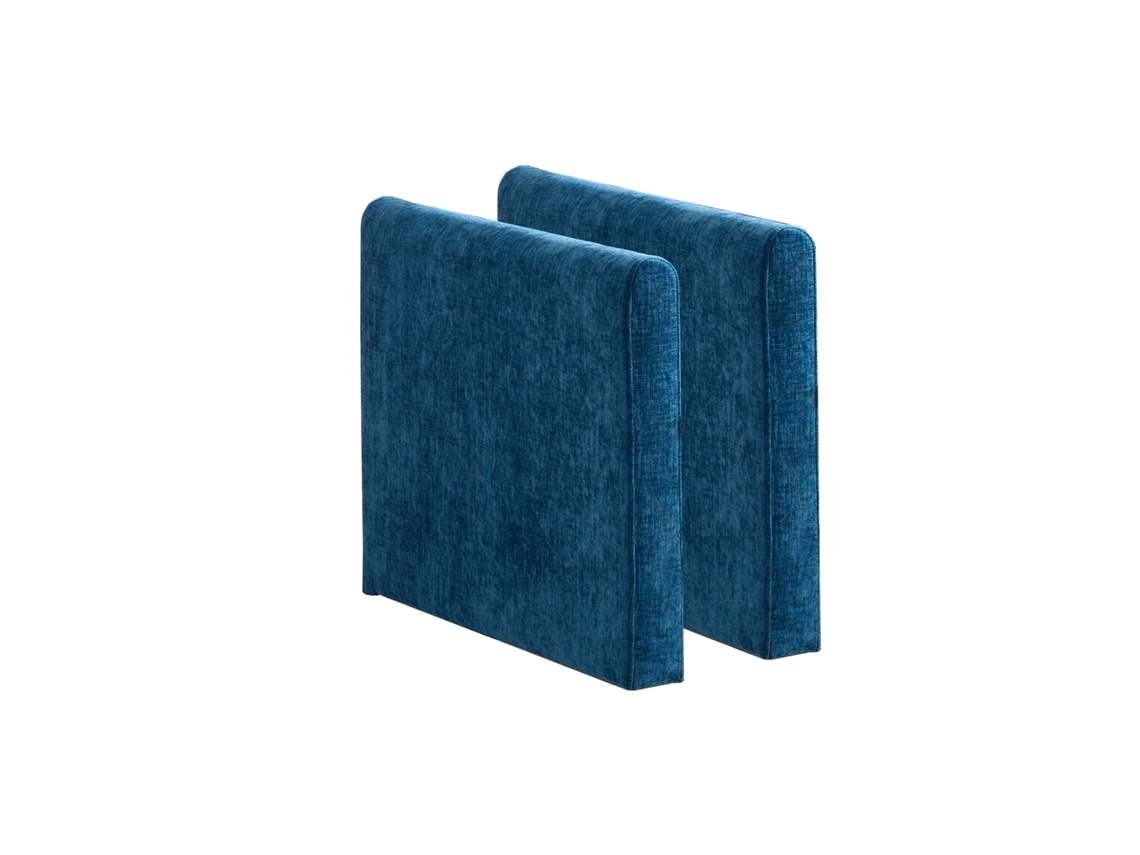 Sofá Cloud Braços Modular Chenille Azul VELTRIX