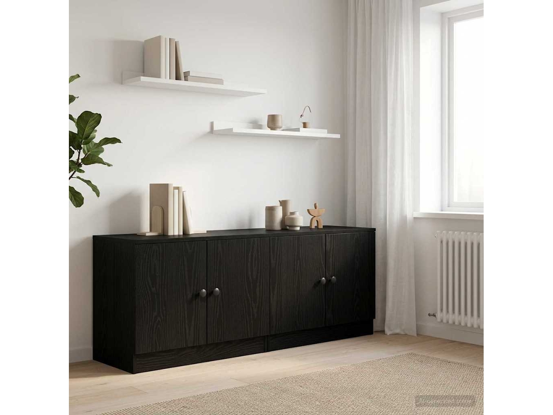 Vidaxl Armário De Armazenamento Para Cama Loft 2 Unid. Carvalho Preto