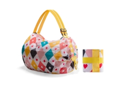 Sacola de Compras Reutilizável de Grande Capacidade em Nylon com Design Dobrável para Facilitar o Transporte. Multicolorida. GOKOCO