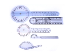 Conjunto 5 Goniômetros Médicos Espinhais 6/8/10 polegadas 360° S/MARCA