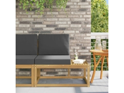 Vidaxl Sofá De Canto Externo Com Almofada Branco 91 X 63 X 73 Cm