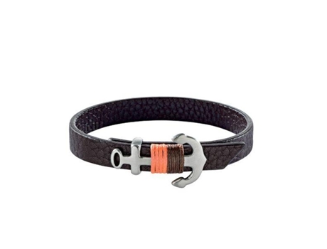 Pulseira Bandy Sector, Blk Lth, Orange,