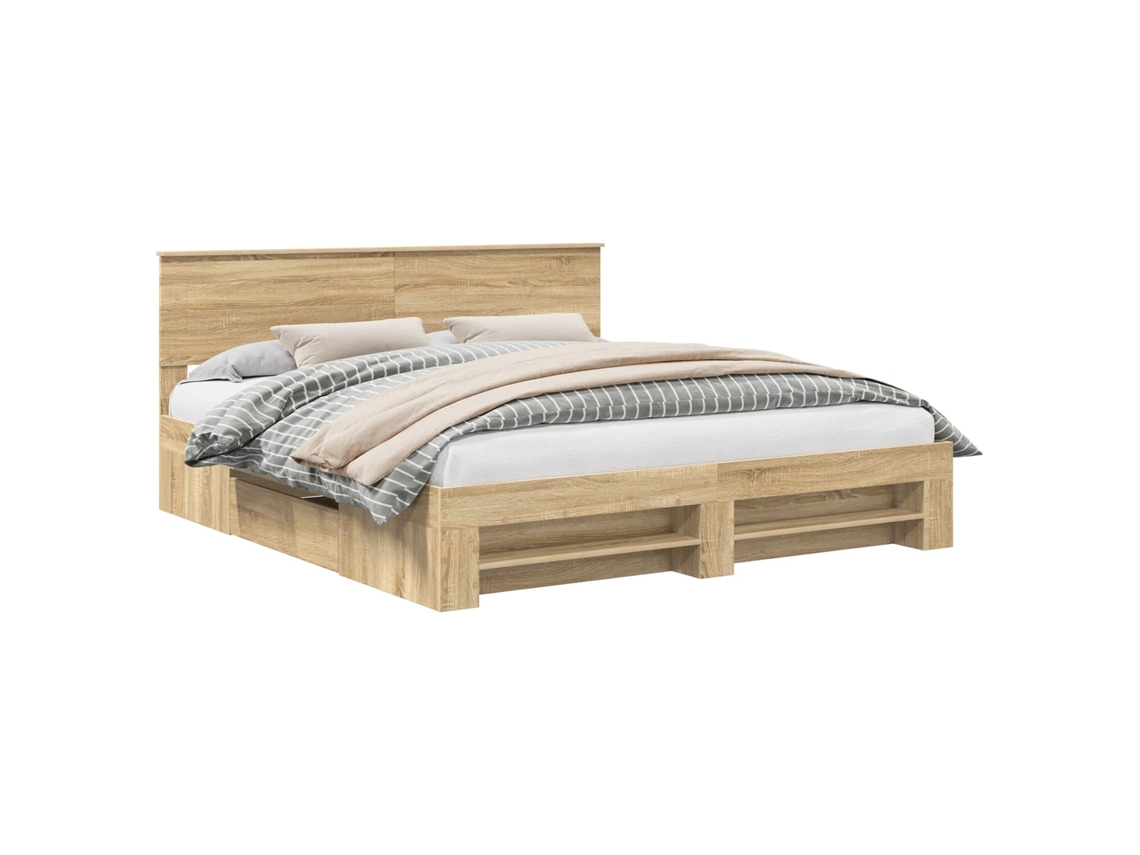 Estrutura de Cama MAISON EXCLUSIVE 180 X 200 Cm Carvalho Sonoma