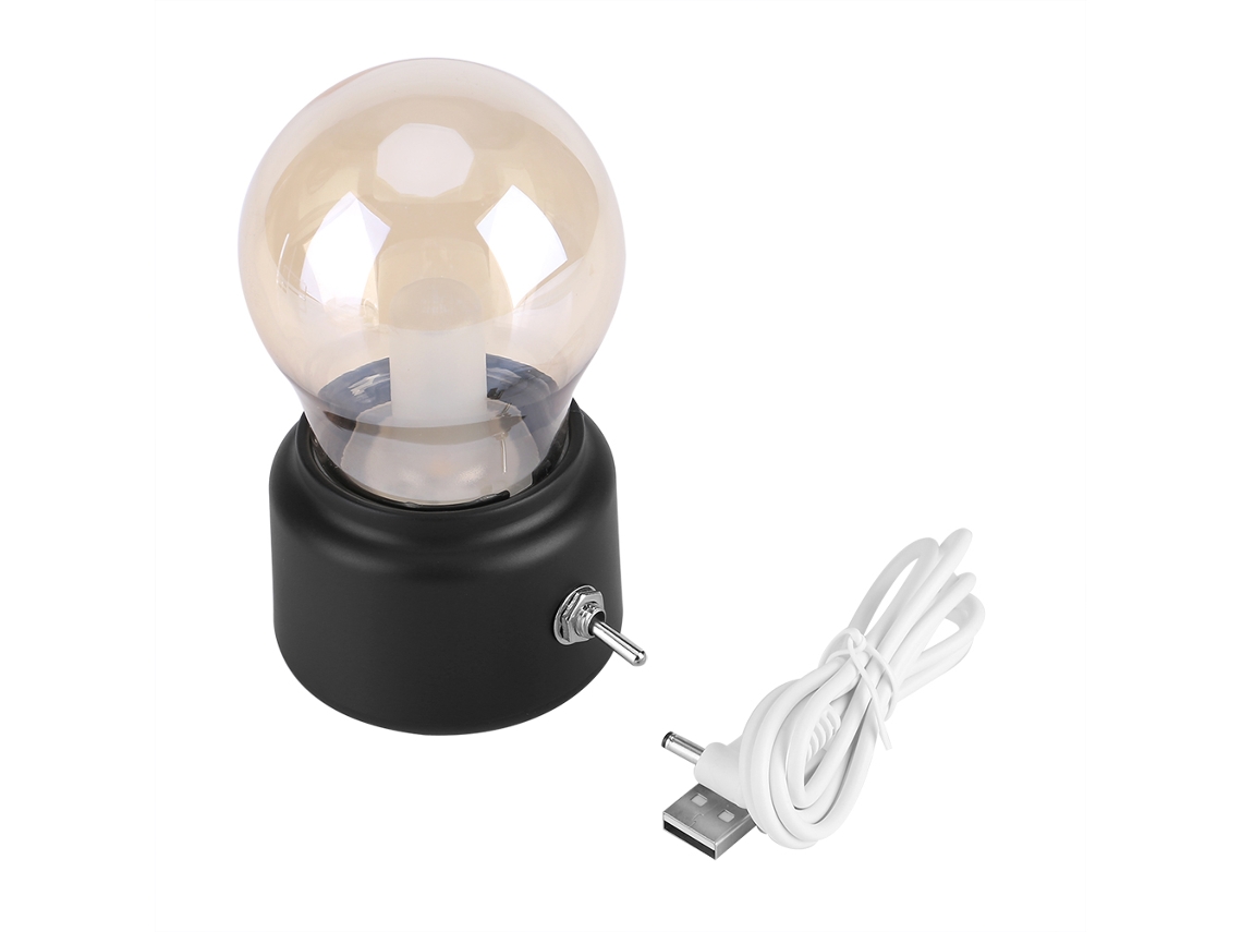 2026 luz Noturna Led Retro Creativa Recargable Usb Preta