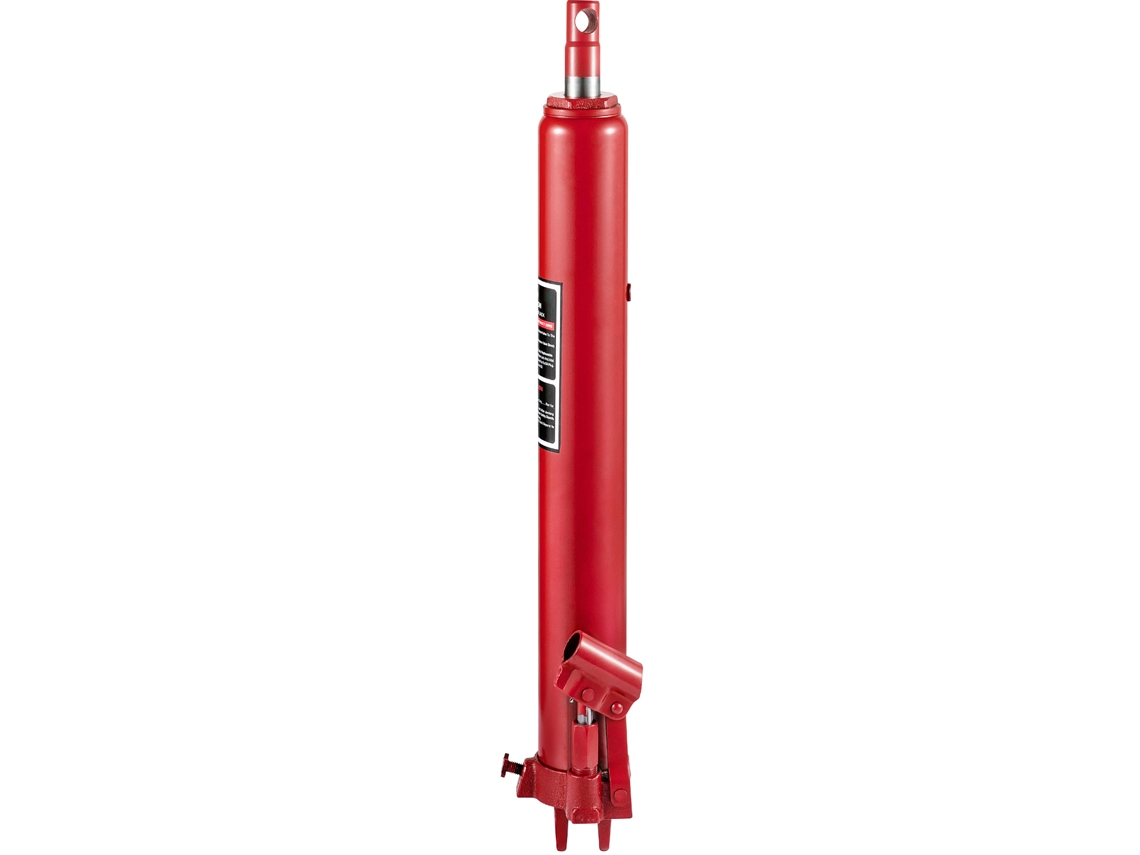 Cilindro Hidráulico Longo para Guindaste de Oficina 3t Suporte Motor com Bomba Pistão Único e Base Garfo Haste Hidráulica Elevação Talha, Vermelho