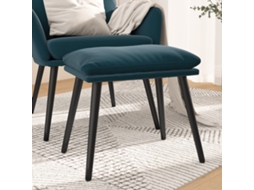 Vidaxl Apoio De Pés 45x29,5x35 Cm Veludo Azul