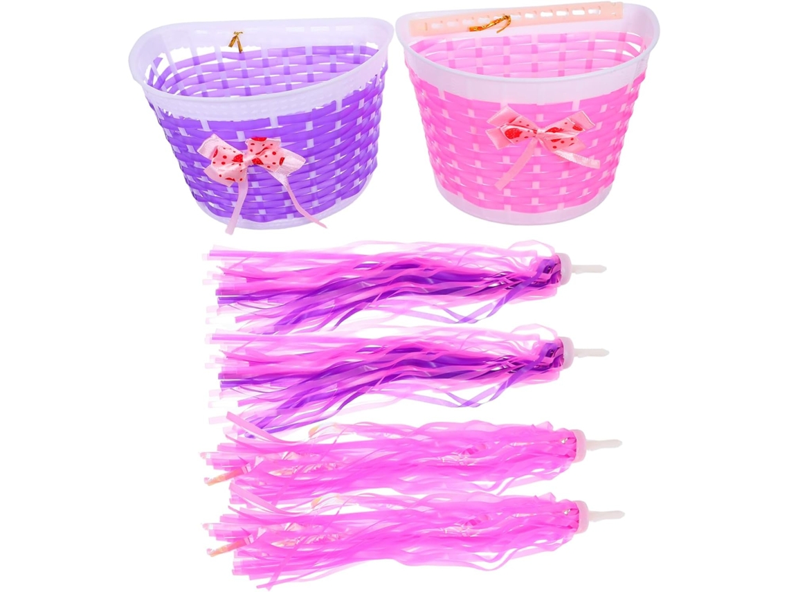 Kit Cestas E Fitas Rosa P/ Skate Slowmoose (6 Peças)
