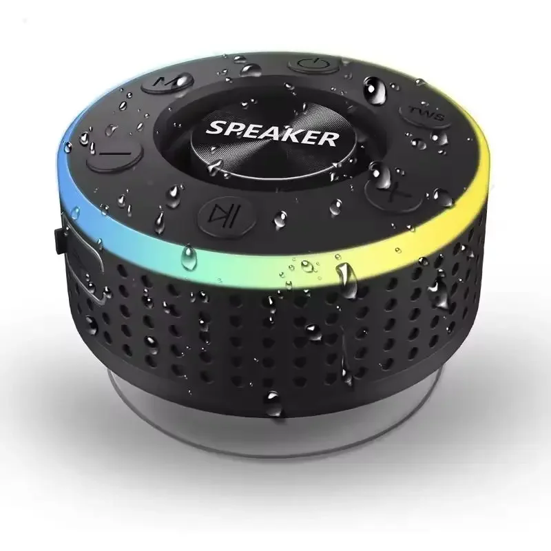 Caixa de Som Bluetooth, Classificação de Resistência À Água Ipx7, Design com Ventosa MDUG (preto)