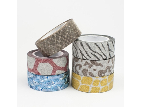 Fita Adesiva Brilhante 1,5 Cm 6 Peças Animais Ammi