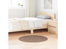 Vidaxl Tapete Shaggy Antiderrapante Castanho 90 X 90 Cm Pp