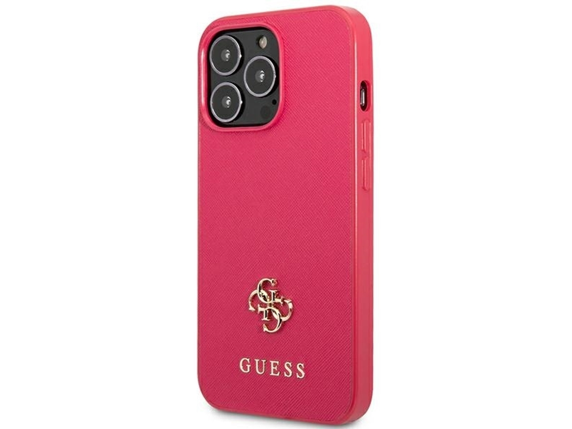 Capa Logótipo para iPhone 13 Pro GUESS Rígida Rosa