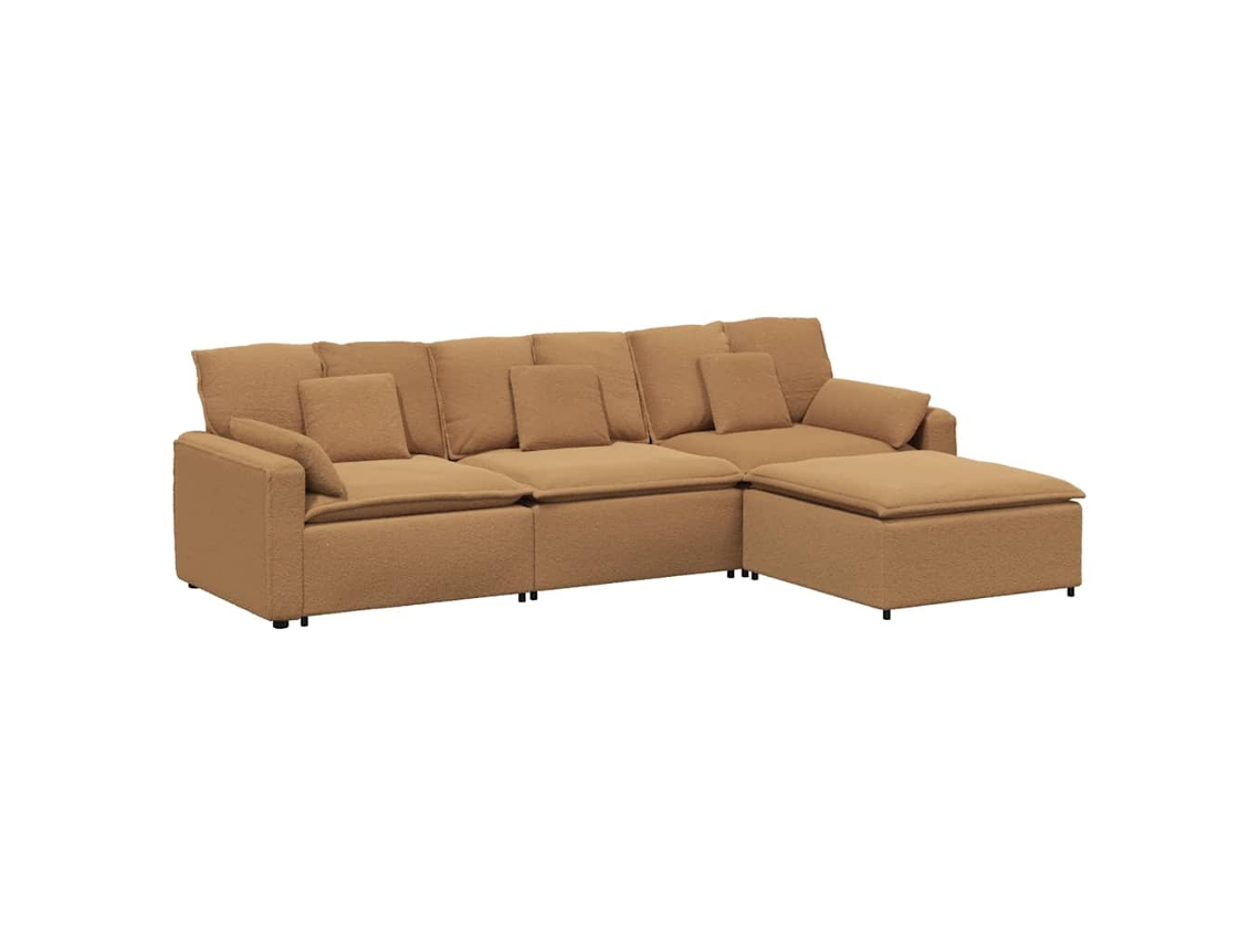 Sofá Modular Vidaxl Bege Tecido