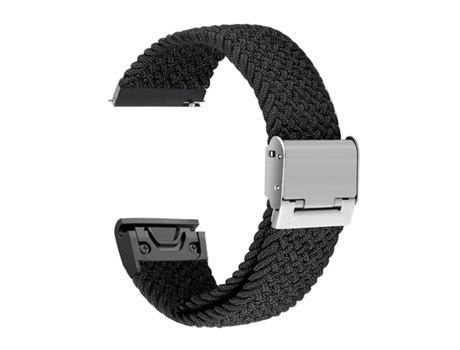 Bracelete Pulseira Entrançada Flexível para Garmin D2 Charlie Preto