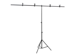 Vidaxl Suporte De Fundo Em Forma De T 201x60x(70-200) Cm Preto