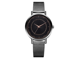 Relógio de Pulso Masculino Fashion Simples com Mostrador de Aço e Movimento Quartz