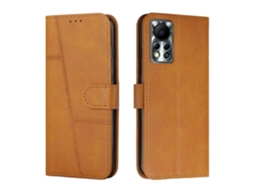 Capa De Couro Com Fivela E Textura De Bezerro Com Costura Nfc Para Infinix Hot 11s