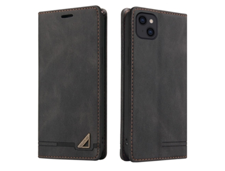 Capa Bloqueio Rfid Para Iphone 15 Gq.utrobe Pele Sintética Preto