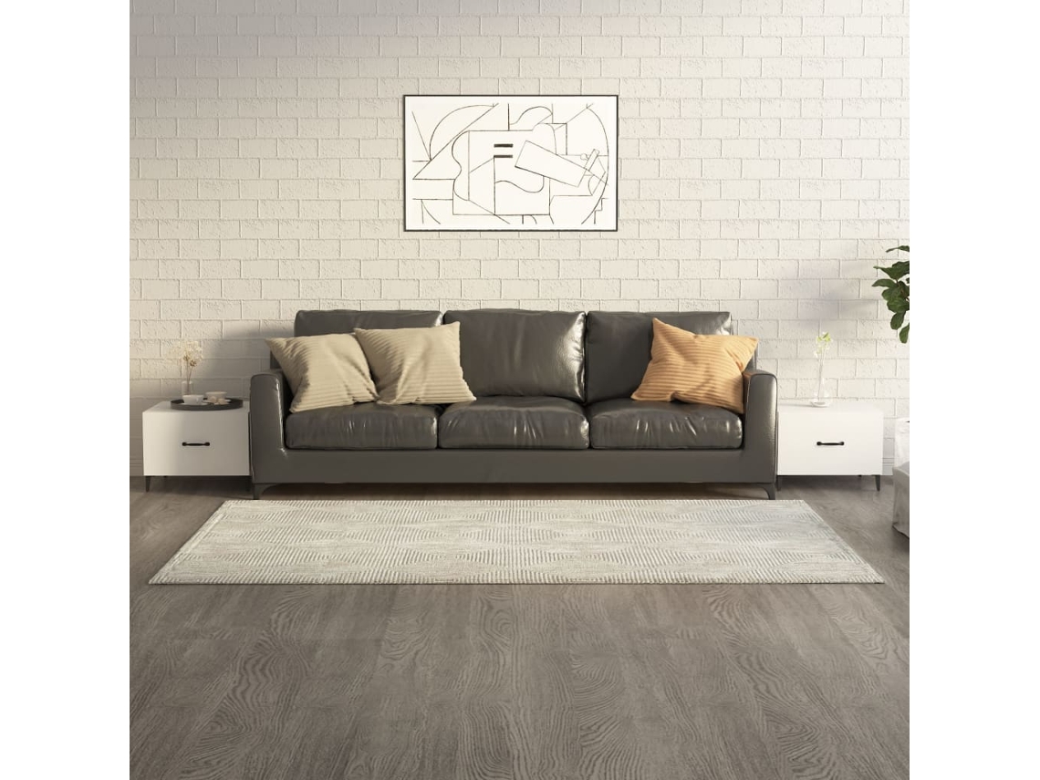 Vidaxl Mesas Centro + Pernas De Metal 2pcs 50x50x40 M Branco Brilhante