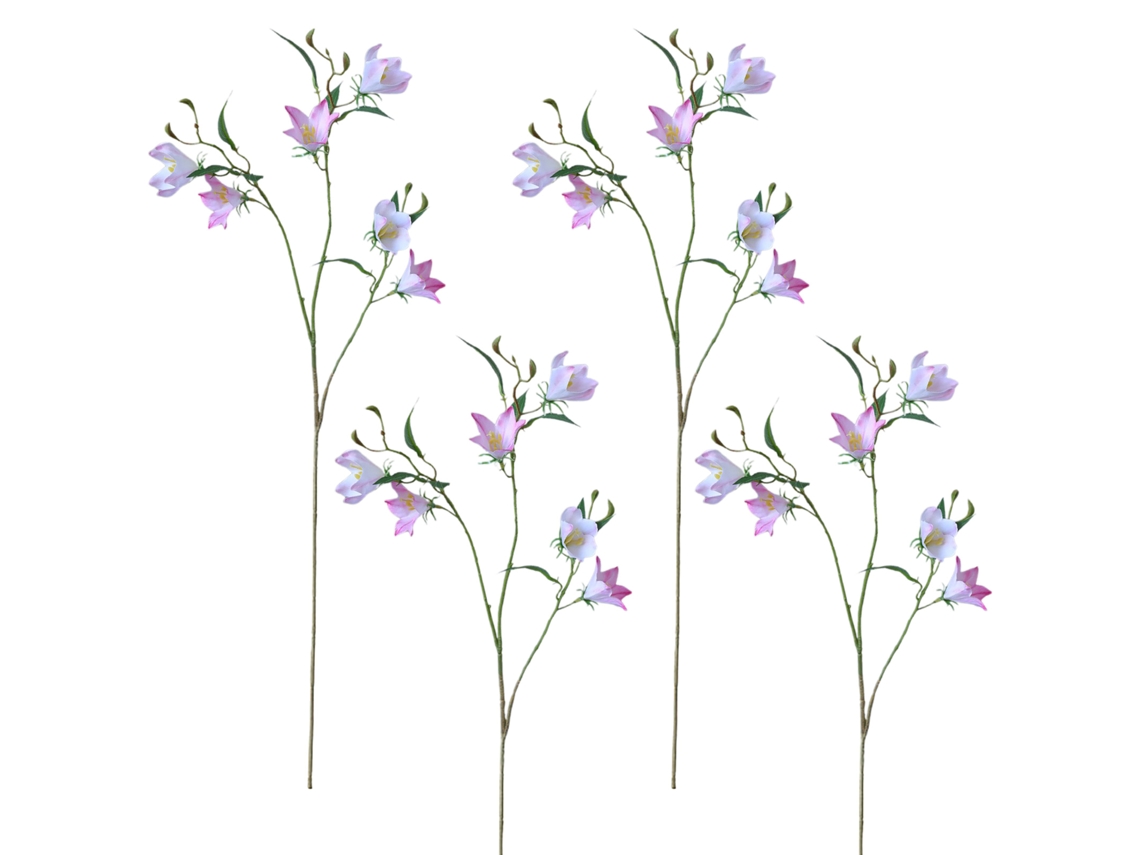 Cata vento de Campânula Rosa com Flores Artificiais LAXISCREED