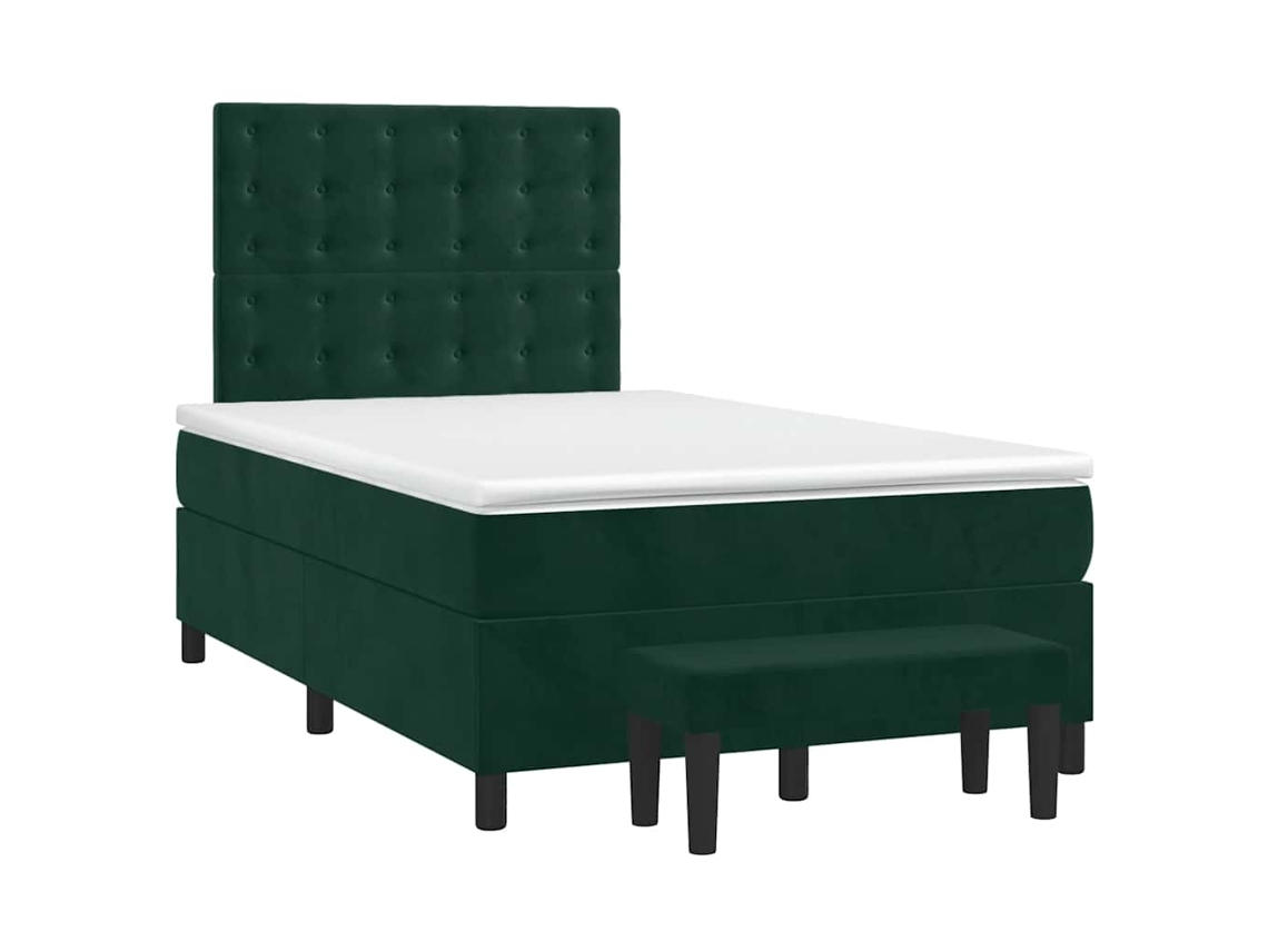Box Spring Bed, Box Spring Beds Vidaxl Verde Veludo (120 X 190 Cm)