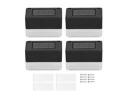 Conjunto de 4 Luminárias Solares para Escadas com 3 Leds Cada CHABERLU