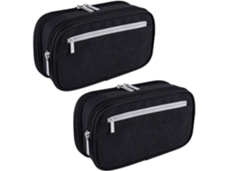 Estojo Para Lápis Com 2 Peças, Porta Canetas De Grande Capacidade, Nécessaire De Viagem, Bolsa De Ma Gokoco