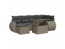 Garden Sofa Set, Garden Sofa Sets Vidaxl Cinzeto Rattan / Vime (n/a)