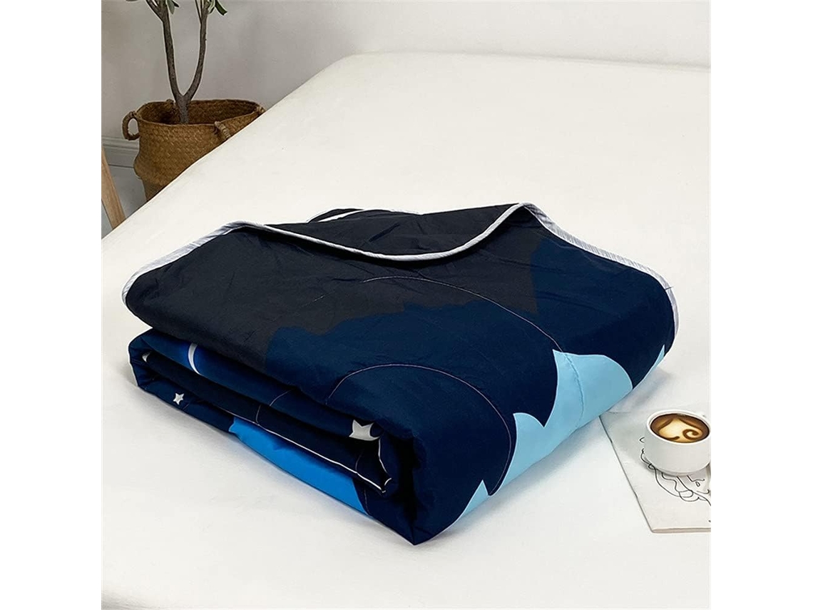 Colcha Reversível Acolchoada Fansu Capa de Cama com Estampa Ar Condicionado para Sofá 150x200cm, Macio, Quente