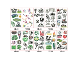 Mali 10pcs Tatuagens Temporárias de Futebol Luminosas para Crianças À Prova D'água Adesivos de Festa