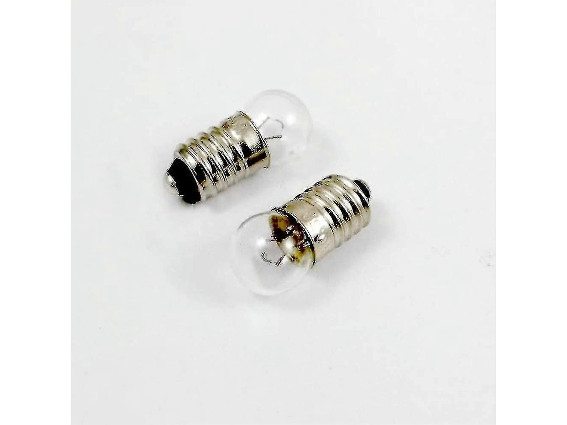 Pacote Com 10 Lâmpadas Mini Com Base E10, 2,5v 0,3a, Para Lanternas
