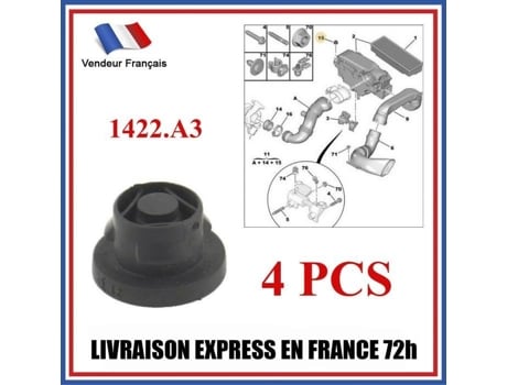 Filtro de ar para o circuito de admissão de ar do bloco silencioso X4 1422a3 1.6 Hdi Dax