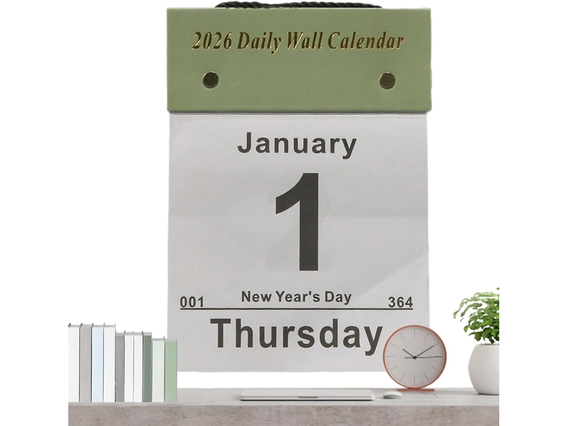 Calendário De Parede 2026- Organização De Horários Em Papel Grosso- De Com 365 Dias- Ideal Para Dormitórios,