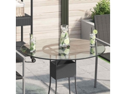 Vidaxl Tampo De Mesa Em Vidro Temperado, Redondo, 80 Cm