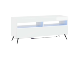 Vidaxl Gabinete De Tv Led Branco Brilhante Derivados De Madeira