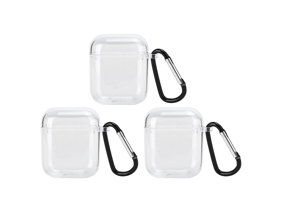 Capinha de proteção para Airpods, TPU, pacote de 3, com fecho de trava
