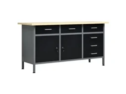 vidaXL Bancada de trabalho 160x60x85 cm aço preto