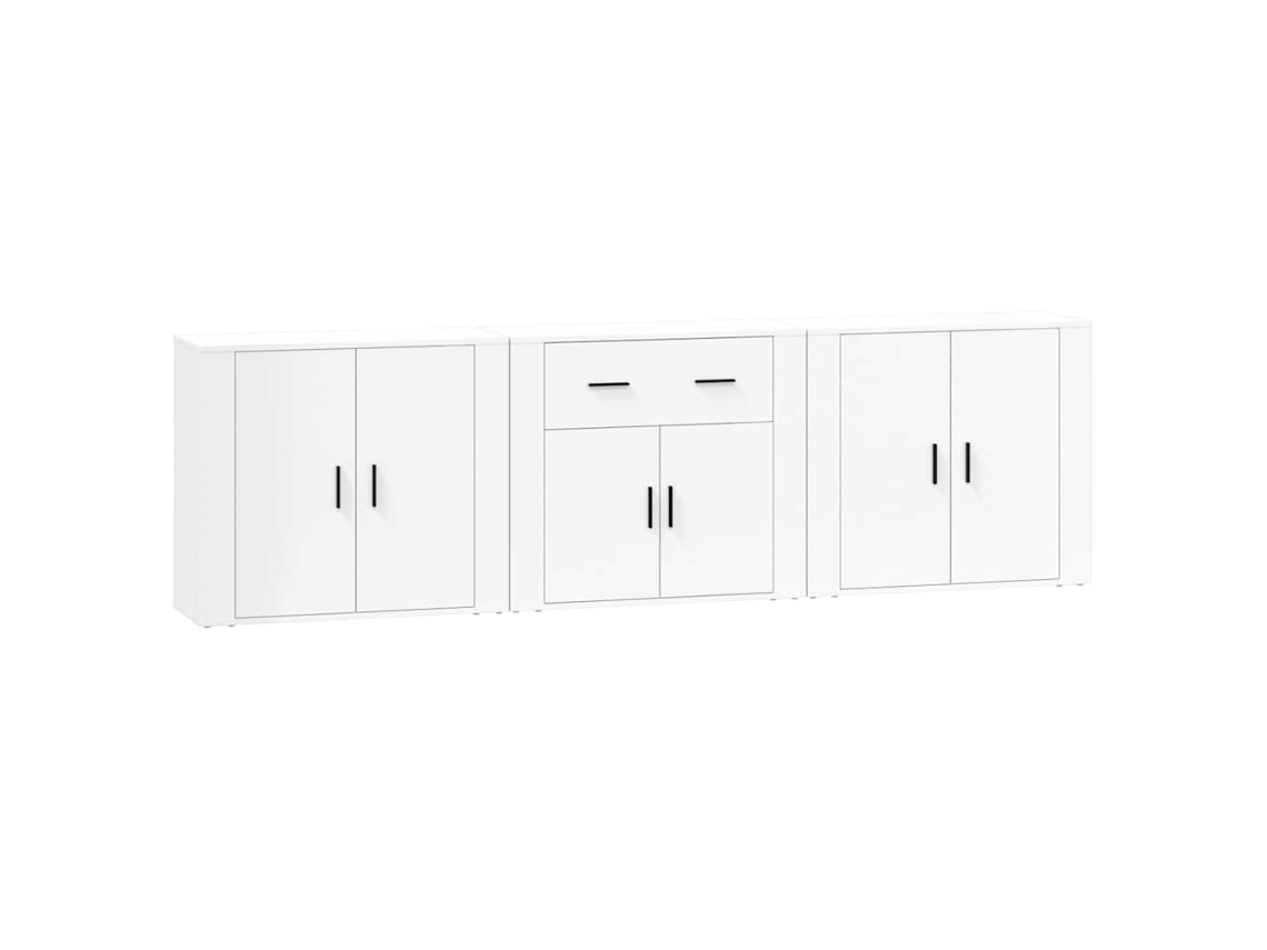 Aparadores 3 Pcs Madeira Processada Branco MAISON EXCLUSIVE