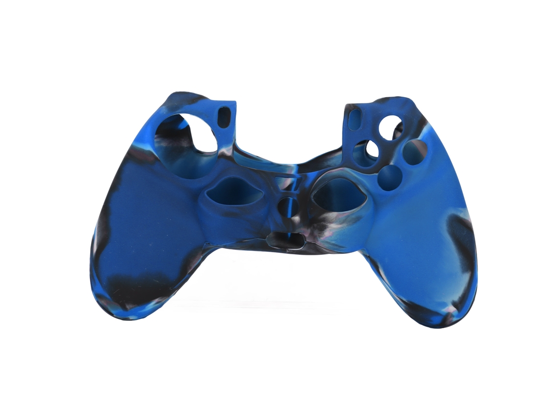 Capa de Silicone para Controle PS4 com grip azul camuflado EOOCOO