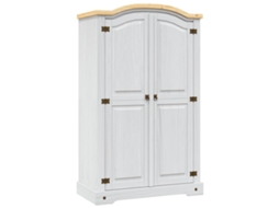Vidaxl Roupeiro Corona Range Pinho Mexicano Com 2 Portas Branco