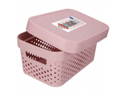 Caja Contenedor Con Tapa Curve 4.5l Rosa Kadax
