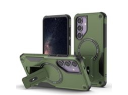 Capa Magnética Para Celular Com Suporte Oculto, Proteção Total Contra Impactos Para Samsung.verde, A37a37