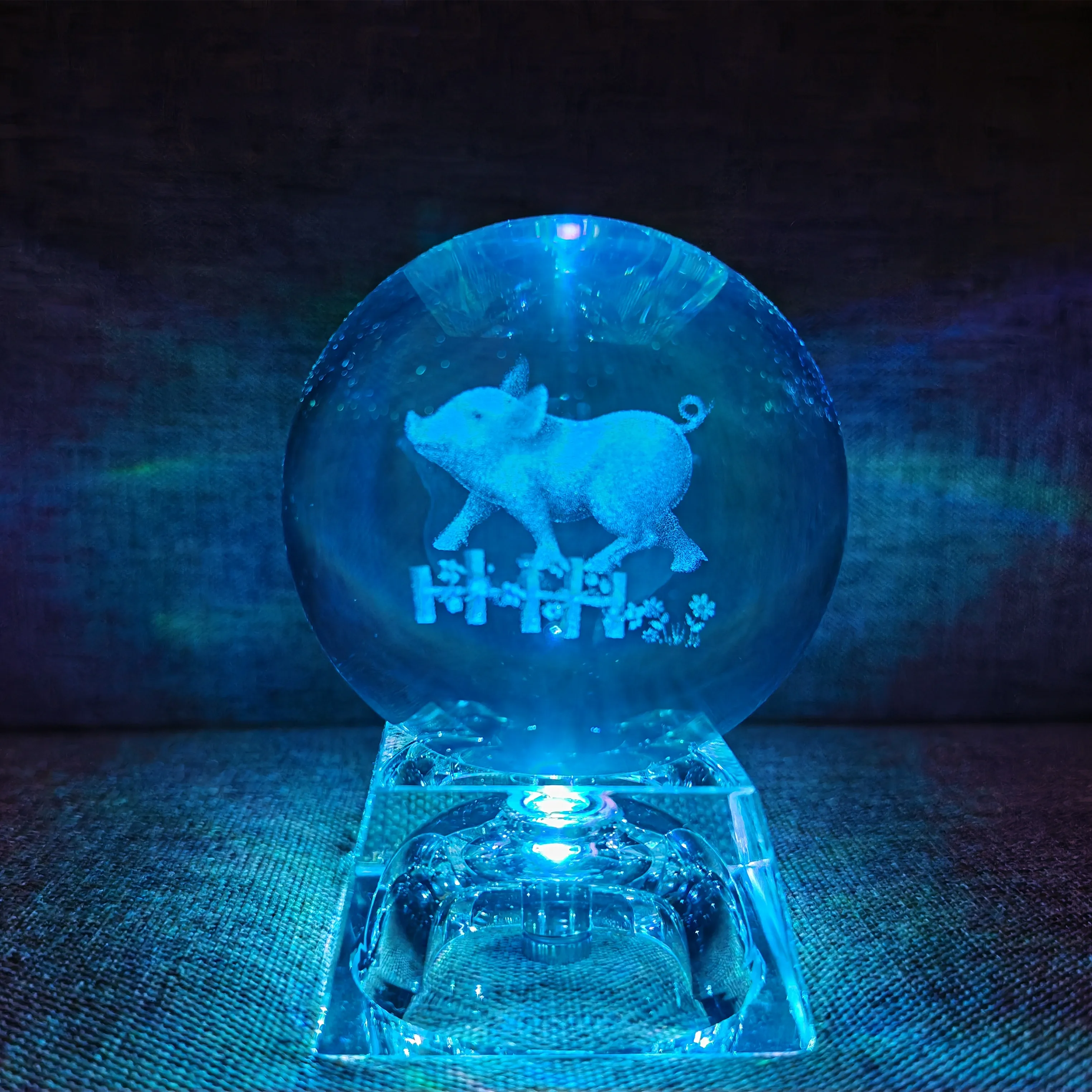 Bola de Cristal Led, Bola de Vidro 3d, Decoração para Casa, Enfeite para Presente de Dia Dos Namorados. MDUG