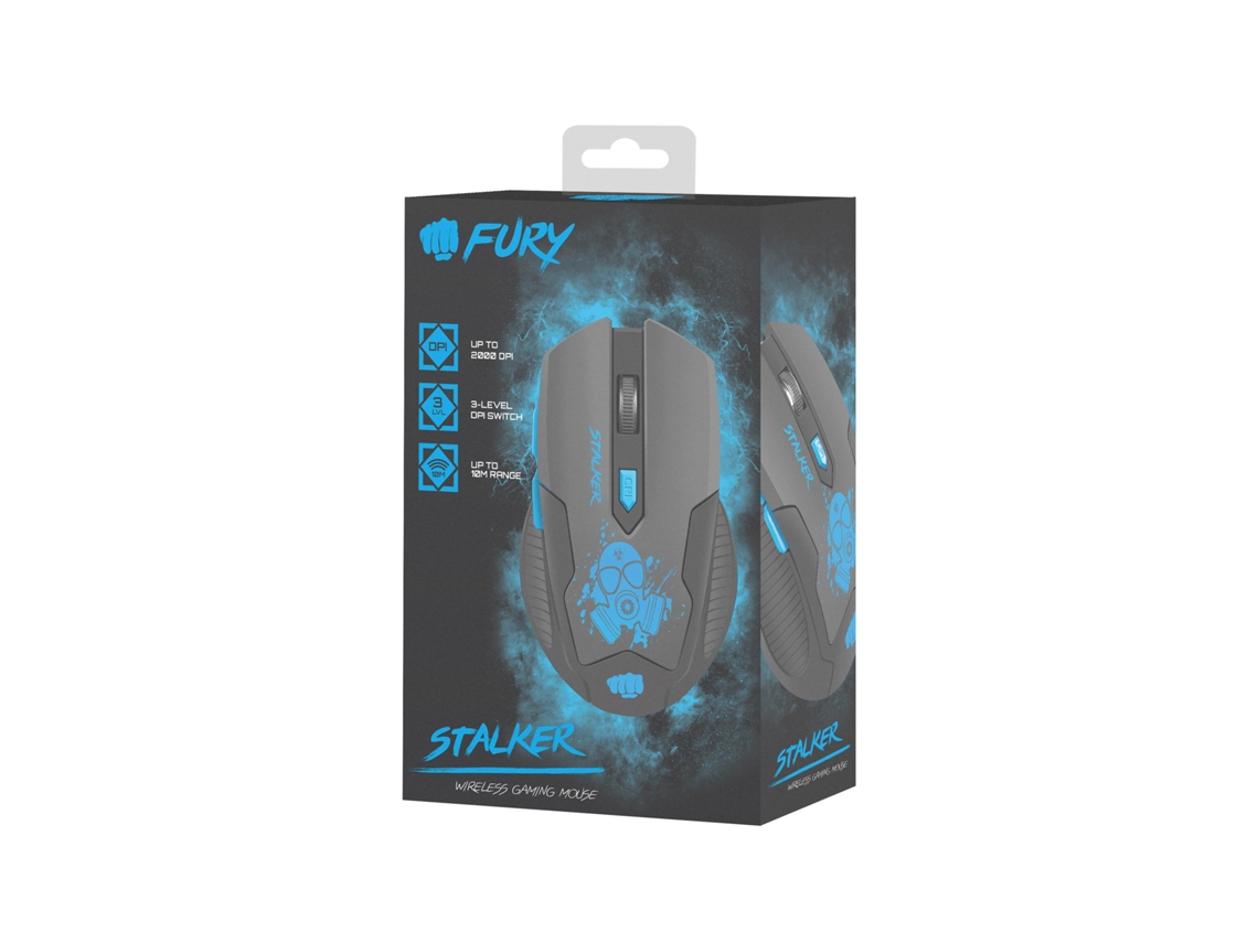 Fury Stalker Rato Mão Direita Rf Wireless Ótico 2000 Dpi