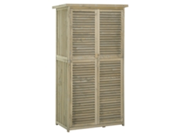 Casinha Jardim Veneziana 4 Compartimentos Cinza 87x47x160cm VELTRIX