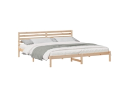 Estrutura da Cama com Cabeceira Castanho 200 X 220 Cm MAISON EXCLUSIVE
